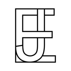 Logo sign ej je icon nft ej interlaced, letters e j