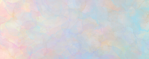 Fototapeta premium Watercolor vector art background for cards, flyer, poster, banner and cover design. Sky, clouds. Colorful hand drawn illustration for design interior. Multicolor watercolour texture.