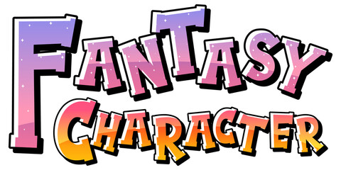 Fairy Character gradient logo on white background