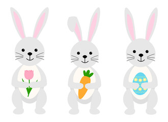 Set Easter Bunny vector illustration