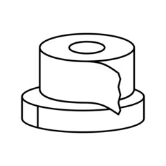 scotch tape resin art line icon vector illustration