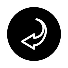 arrow turn left icon 