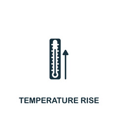 Temperature Rise icon. Monochrome simple icon for templates, web design and infographics