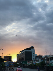 Fototapeta premium sunrise in the city