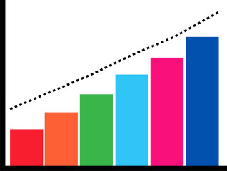 Fototapeta premium Business data graph icon sign symbol design