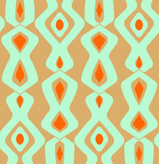 Fototapeta na wymiar Geometric Circle Islamic Moroccan Tile Pattern Abstract Seamless Design Vector Artwork Trendy Bright Colors Minimal Concept