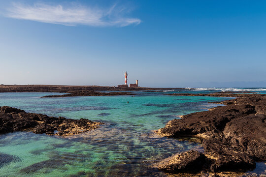 El Cotillo lighthouse, La Oliva, Fuerteventura, Canary Islands, Spain