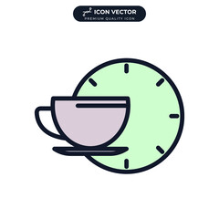coffee break icon symbol template for graphic and web design collection logo vector illustration