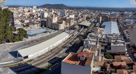 bus station and train station, Inca, Mallorca, Balearic Islands, Spain