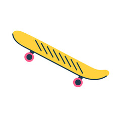A doodle style skateboard