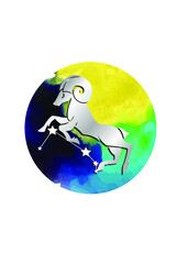 The illustration - zodiac sign in flat style design.
