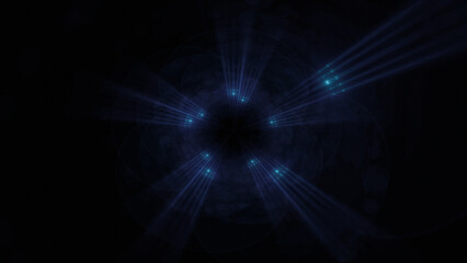 Bright abstract background with leaks. Blurred lighting tunnel. Magic portal. Vivid sphere lens