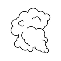 black smoke line icon vector illustration