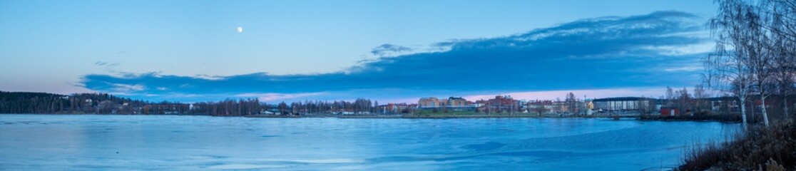 Fototapeta na wymiar Town called Ludvika in Dalarna in wintertime, Sweden