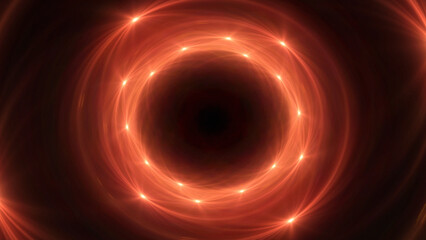 Naklejka premium Bright abstract background with leaks. Blurred lighting tunnel. Magic portal. Vivid sphere lens