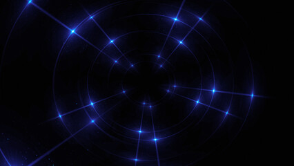 Bright abstract background with leaks. Lighting tunnel. Magic portal. Vivid sphere lens