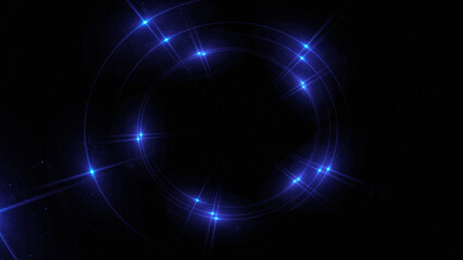 Bright abstract background with leaks. Lighting tunnel. Magic portal. Vivid sphere lens