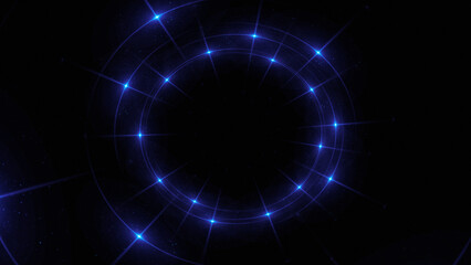 Bright abstract background with leaks. Lighting tunnel. Magic portal. Vivid sphere lens