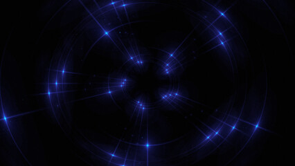 Bright abstract background with leaks. Lighting tunnel. Magic portal. Vivid sphere lens