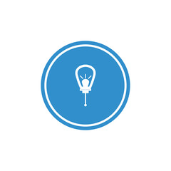 Modern vector icon-lamp, light, light bulb. Vector illustration for your design.