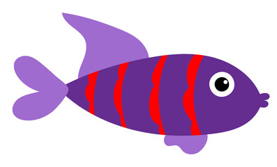 fish cartoon decorative flat design