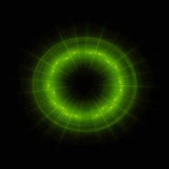 Bright abstract background with leaks. Lighting tunnel. Magic portal. Vivid sphere lens