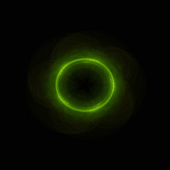 Bright abstract background with leaks. Lighting tunnel. Magic portal. Vivid sphere lens