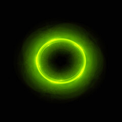 Bright abstract background with leaks. Lighting tunnel. Magic portal. Vivid sphere lens