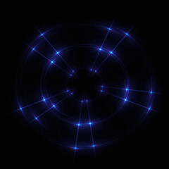 Bright abstract background with leaks. Lighting tunnel. Magic portal. Vivid sphere lens