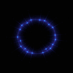 Bright abstract background with leaks. Lighting tunnel. Magic portal. Vivid sphere lens