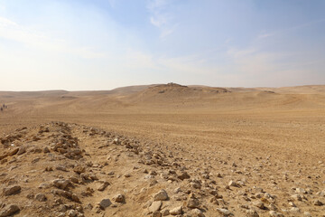 Fototapeta na wymiar The pyramids desert