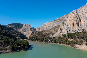 landscape of the Tajo de la Encantada Rervoir in southern Spain