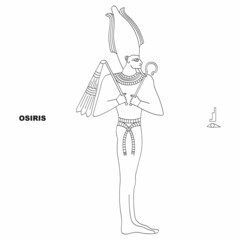 vector image with  ancient Egyptian deity Osiris for your project
