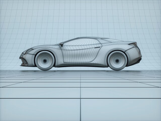 Sports car, illustration
