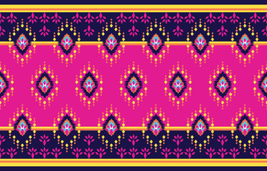 Ethnic design abstract background. Seamless pattern in tribal, folk embroidery, damask art design. Aztec geometric art ornament print.Design for carpet, wallpaper, clothing, wrapping, fabric, cover