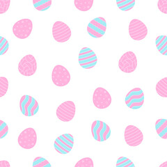 Easter pattern eggs, great design for any purposes. Cartoon vector illustration. Food texture, pattern. Vector card design. Holiday card. Happy easter. Traditional ornament.