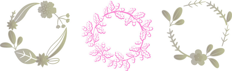 Fototapeta na wymiar Watercolour floral wreath