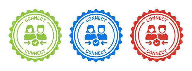 Obraz premium Connect icon in graphic design. Community concept