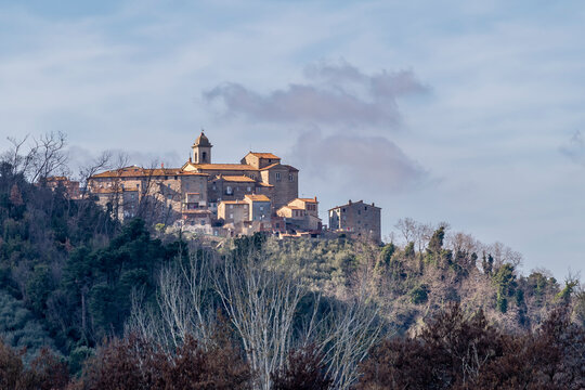 Beautiful view of Castelvecchio di Compito, Capannori, Lucca, Italy
