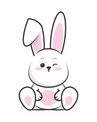 Obraz na płótnie Canvas cute rabbit kawaii