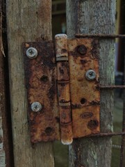 old rusty hinge