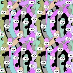 Kids seamless worms pattern for fabrics and textiles and packaging and linens and gifts and cards and hobbies