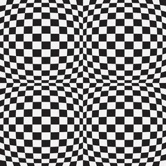 Convex chessboard in vector. Simple vector seamless checkerboard pattern.