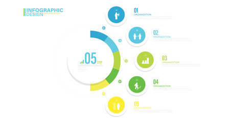 Infographic Elements stock illustration Infographic, Number 5, Part Of, Steps , Icons, circle