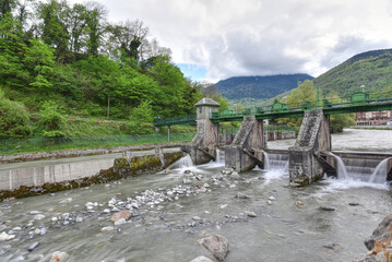 Spanien - Katalonien - Bossòst - Fluss Garonne - Wehr