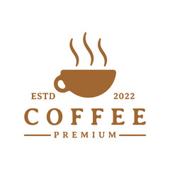 vintage coffee cup logo design