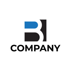 letter B square logo design