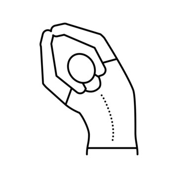 recommend clip art: stretching scoliosis line icon vector illustration