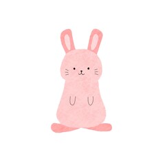 Obraz premium 立ったウサギの手書きイラスト素材