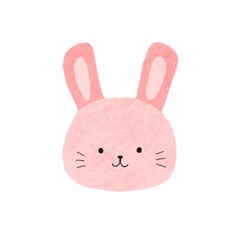 ウサギの顔の手書きイラスト素材
